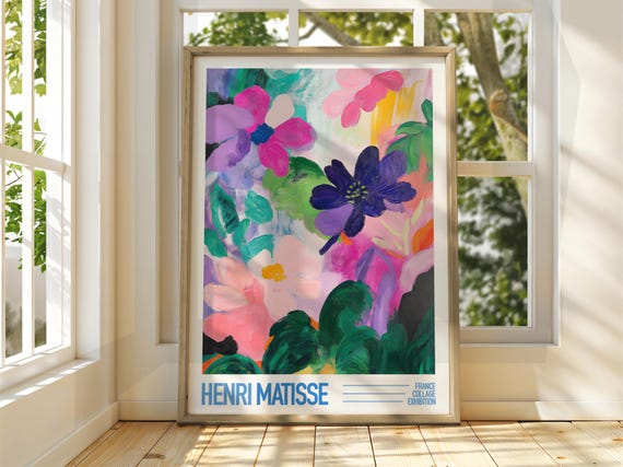 Henri Matisse Floral Art Poster Exhibition Gallery Print Famous