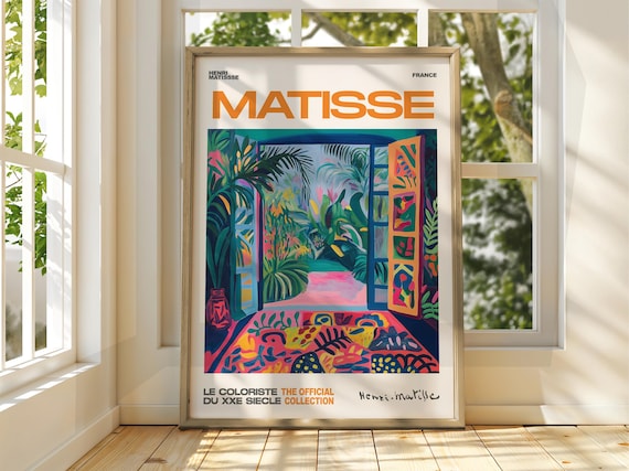 Henri Matisse Patio Floral Poster with Colorful Garden Exhibition Art
