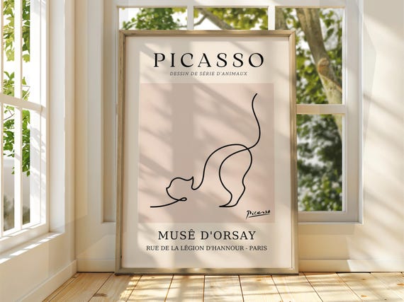 Pablo Picasso Exhibition Cat Art Print