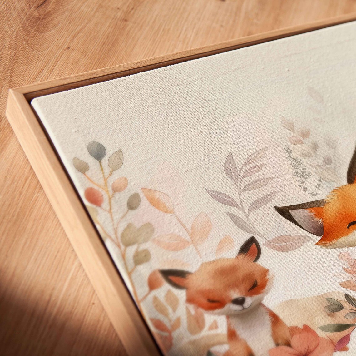 Adorable Baby Animals Lined Up Row Watercolor Nursery Wall Art Print - Image 2
