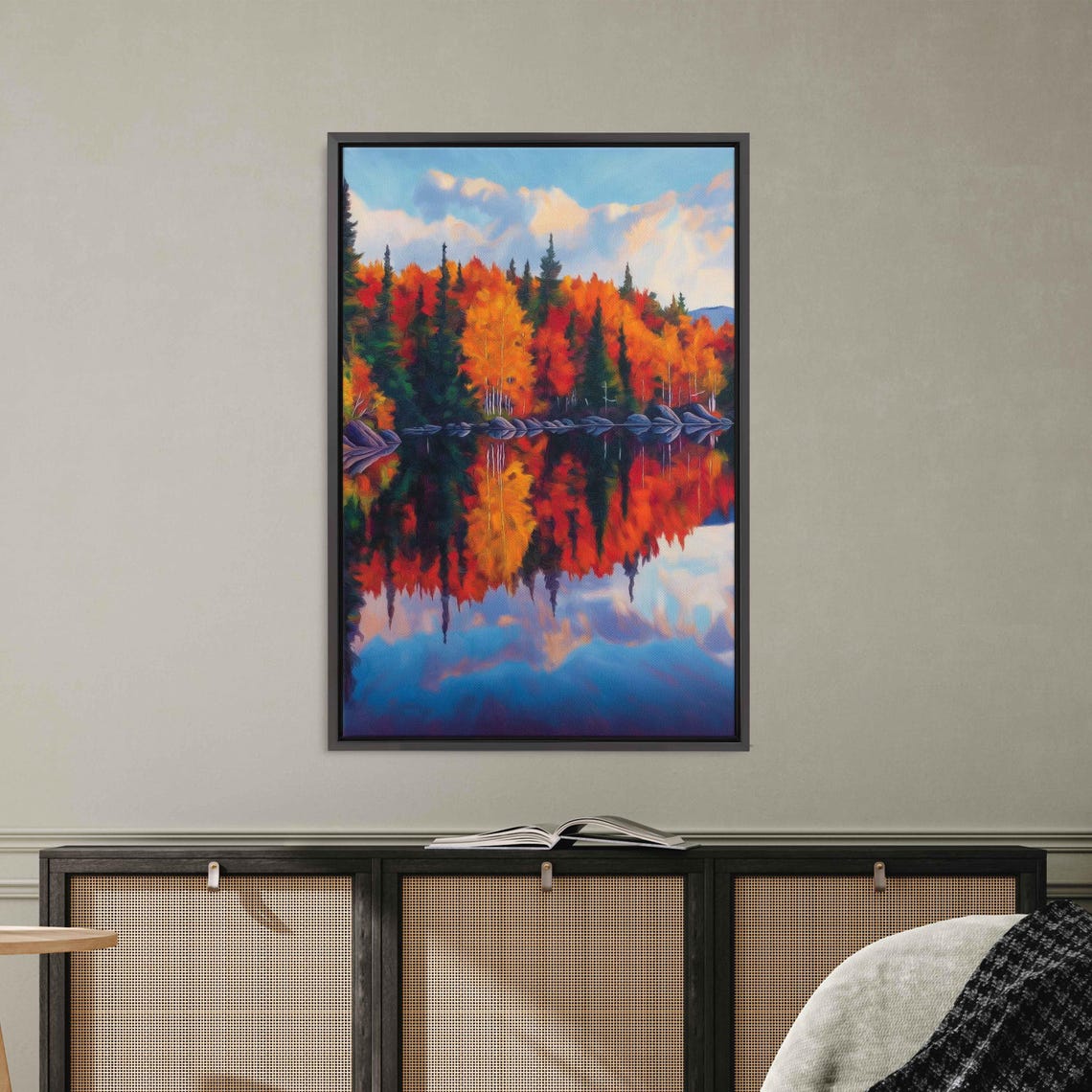 Autumn Forest Foliage Reflected In Mirror Lake Fall Colors Poster - Image 3
