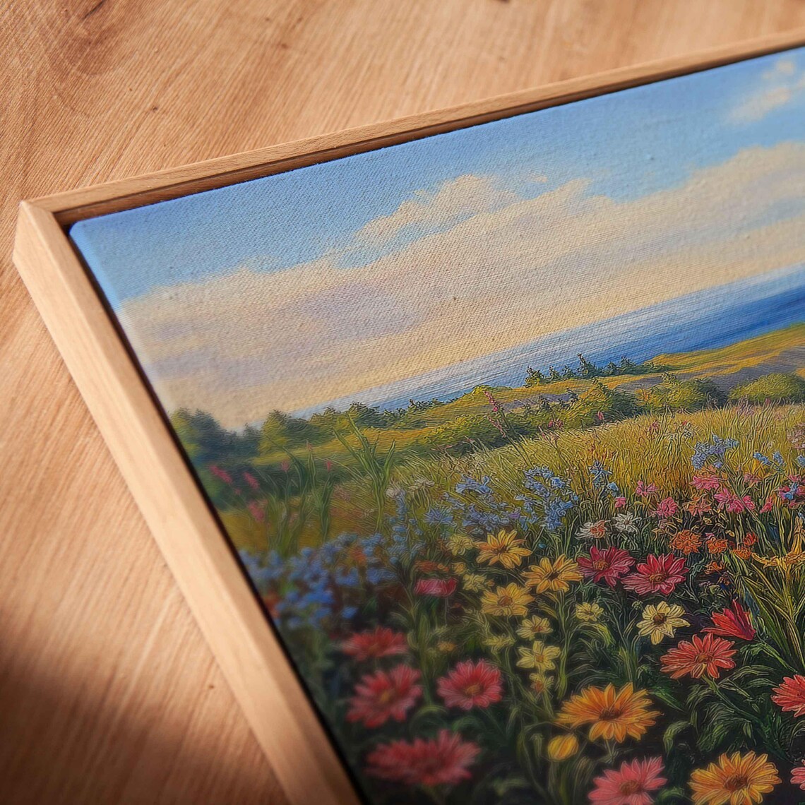 Whistling Straits Landscape, Wildflowers Lake Backdrop - Image 2