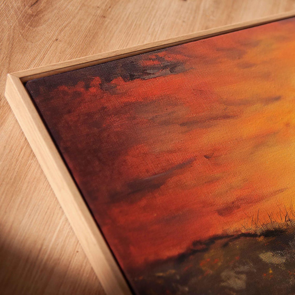 Cowboy Back Silhouette Over Orange Sunset Western Scenic Poster - Image 2