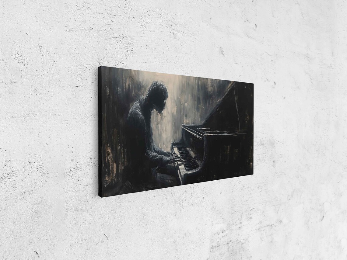 Spooky Ghoul Playing Grand Piano In Dark Haunted Ballroom Poster - Image 4