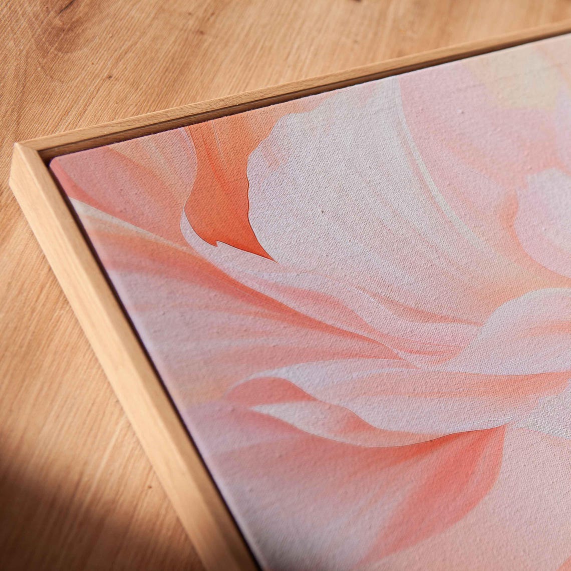 Abstract Blush Pink Peony Petals Soft Floral Modern Art Print - Image 2