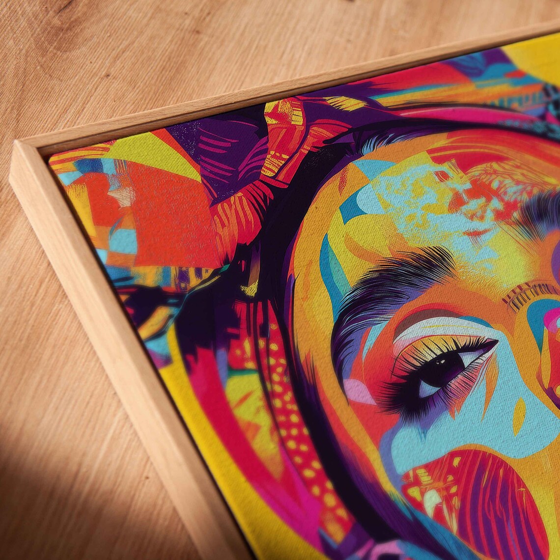 Vibrant Mosaic Portrait Of A Woman In Pop Art Style Wall Poster - Image 2