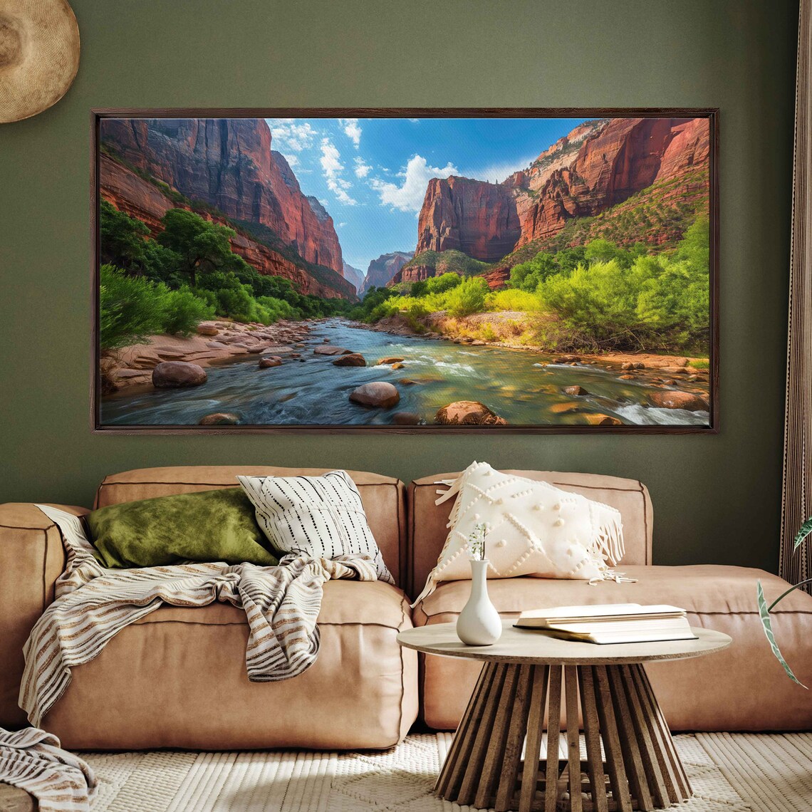 Zion National Park Canyon Landscape Art Print