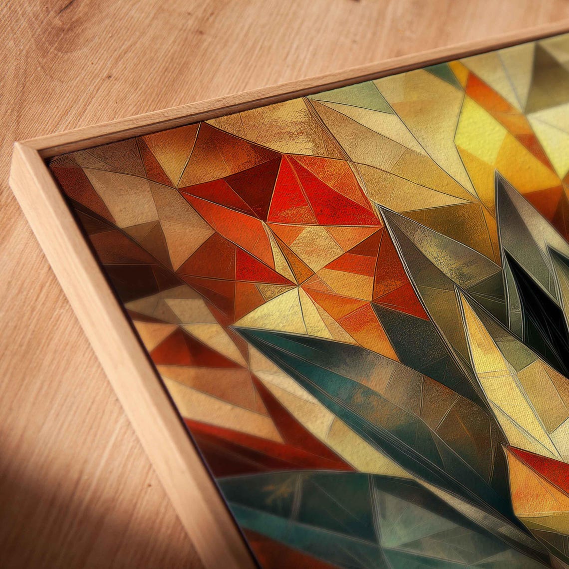 Geometric Agave Plant Wall Art Print Nature Wall Art Abstract Plant Plant Mom Ready To Hang - Image 2