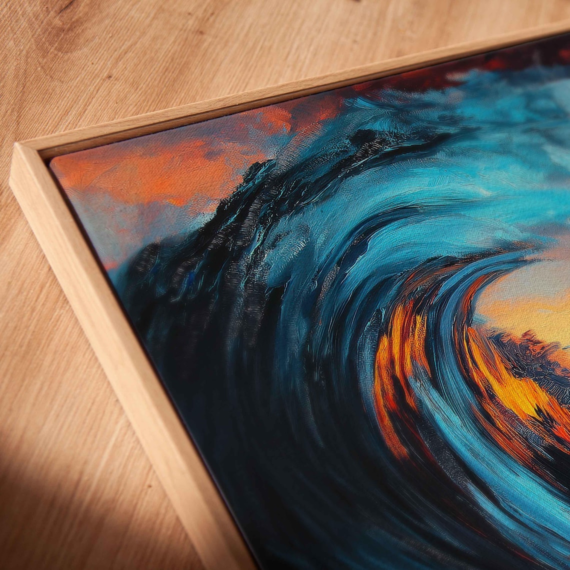 Surfer Riding Massive Wave at Sunset, Travel Poster - Image 2