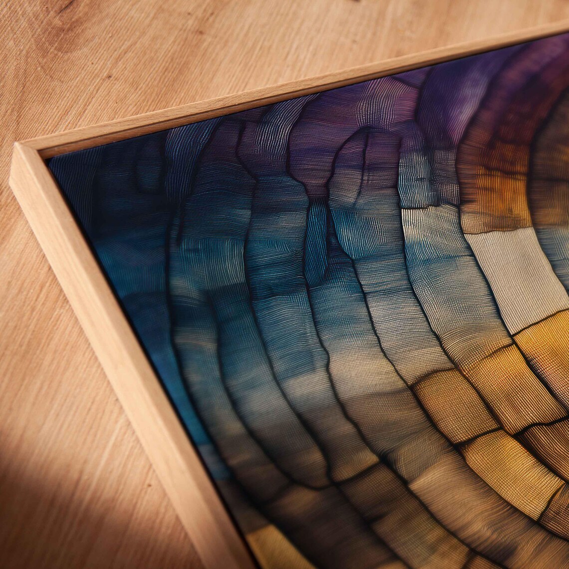 Tree Rings Gradient Painting, Abstract Design - Image 2