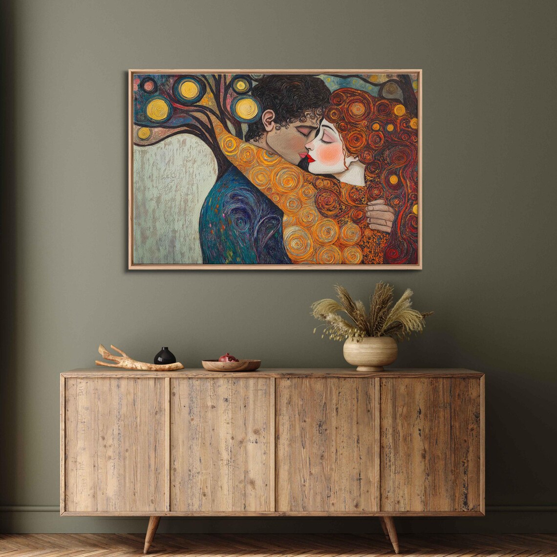 Intertwined Couple Embrace, Ornamental Patterns - Image 3