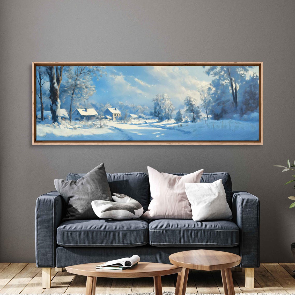 Snowy Townscape Aftermath Art Print