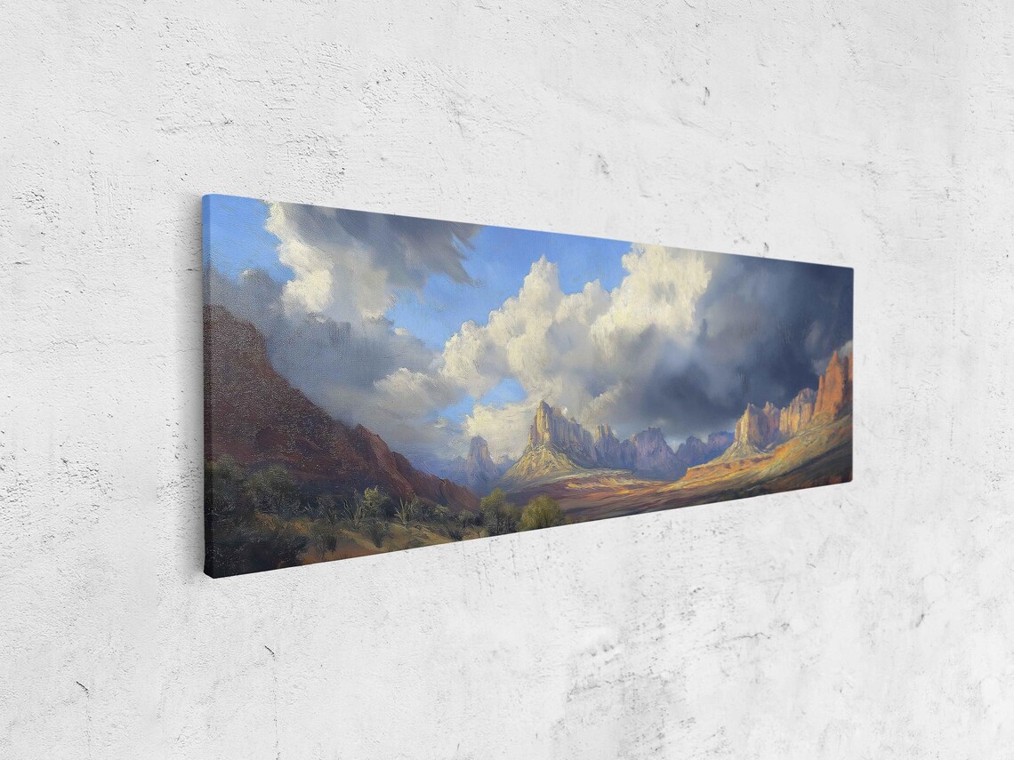 Stormy Day In Zion, Dramatic Landscape Art Print - Image 4