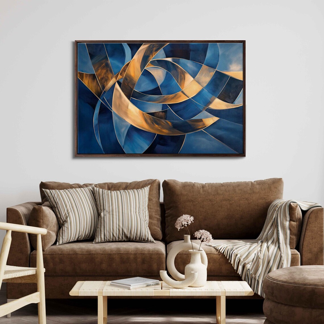 Geometric Shapes Intertwining, Abstract Wall Art - Image 3