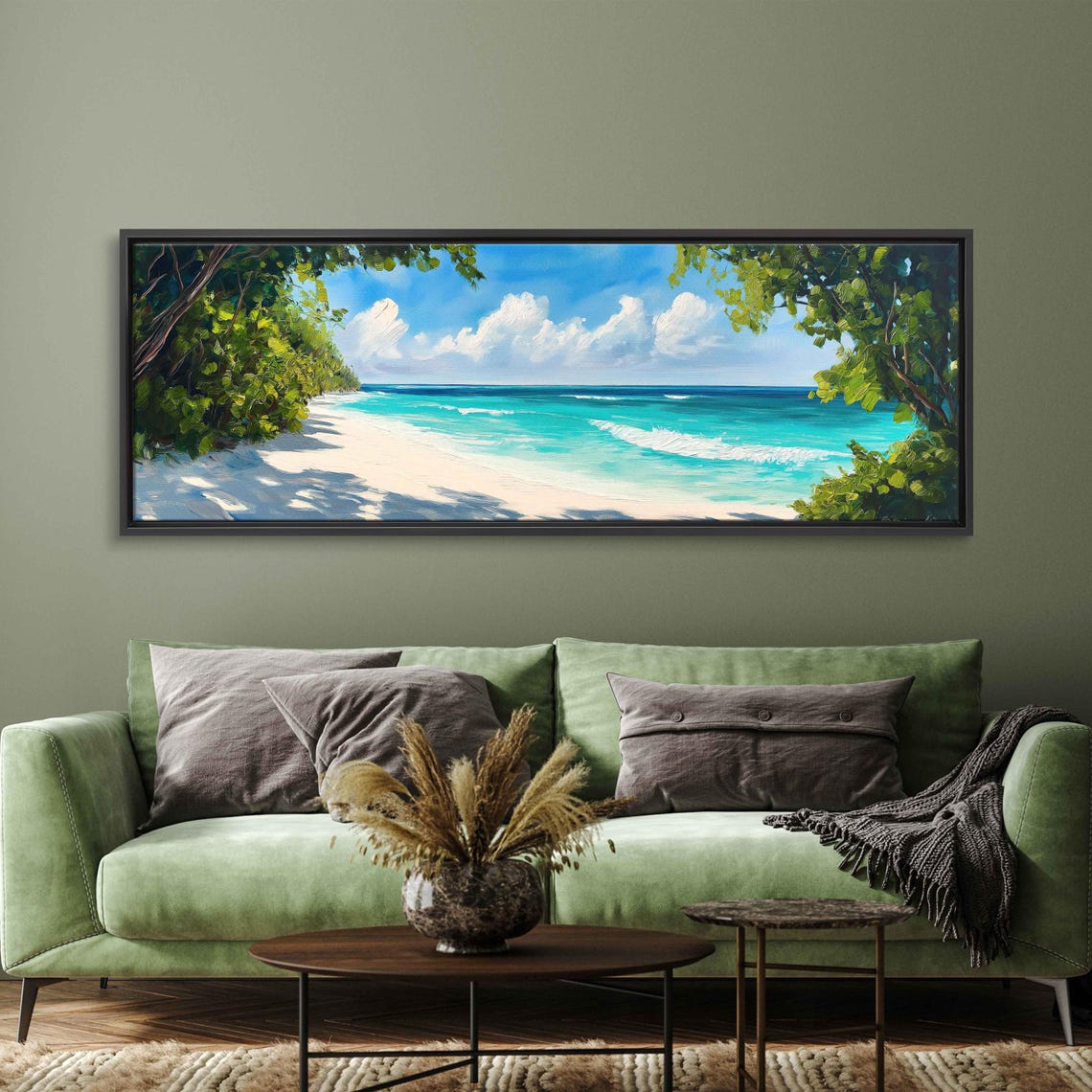 Turquoise Waters Of The Maldives Wall Art Print Tropical Beach Landscape