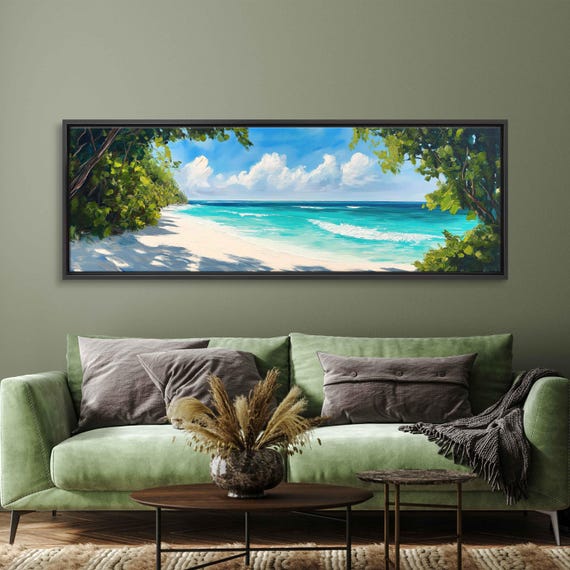 Turquoise Waters Of The Maldives Wall Art Print Tropical Beach Landscape
