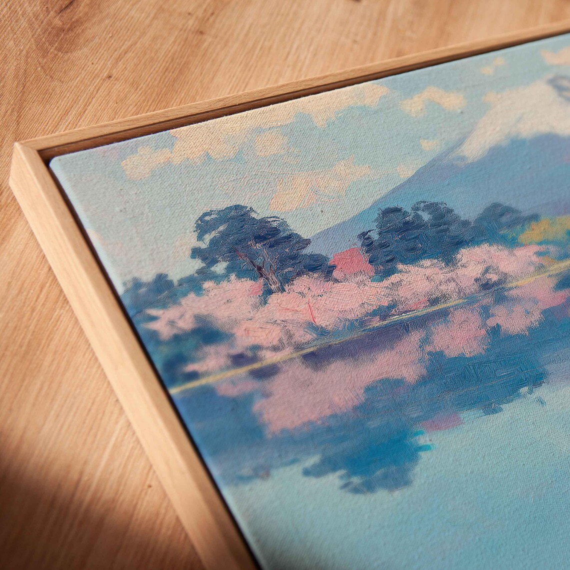 Mount Fuji Reflection, Cherry Blossom Trees - Image 2