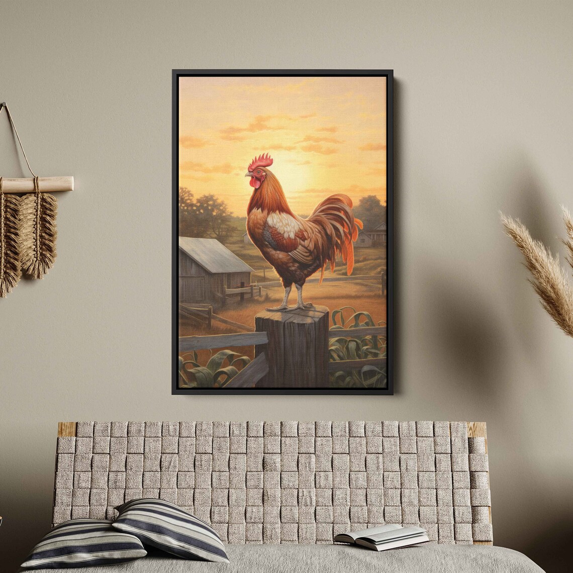 Rooster Painting Wall Art Print, Bird Wall Decor - Image 2