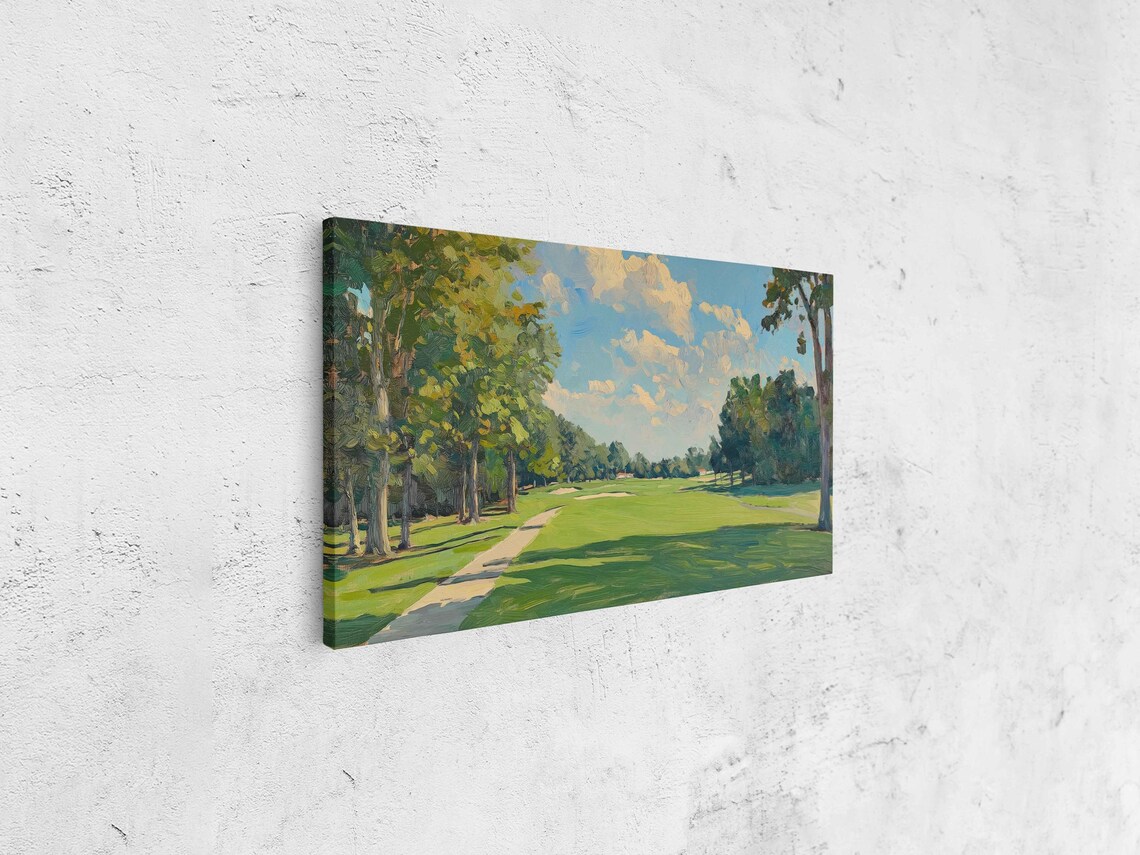Congressional Country Club Tree Lined Fairway Morning Wall Poster - Image 4