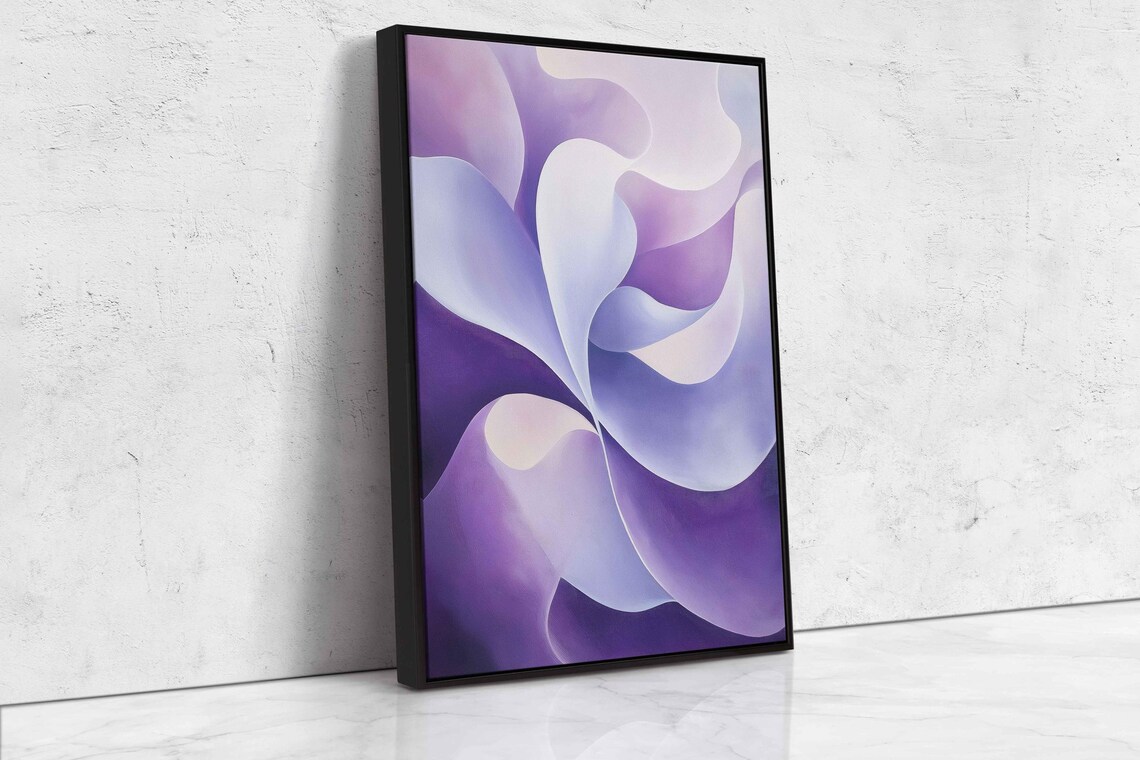 Tranquil Abstract Lavender Art Print, Ethereal Shapes - Image 4