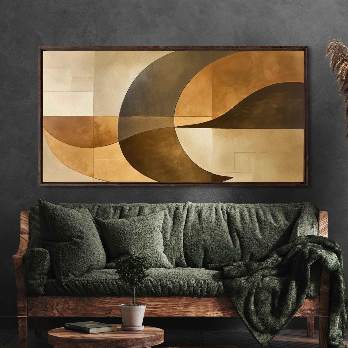 Abstract Design In Warm Neutrals Wall Art Print
