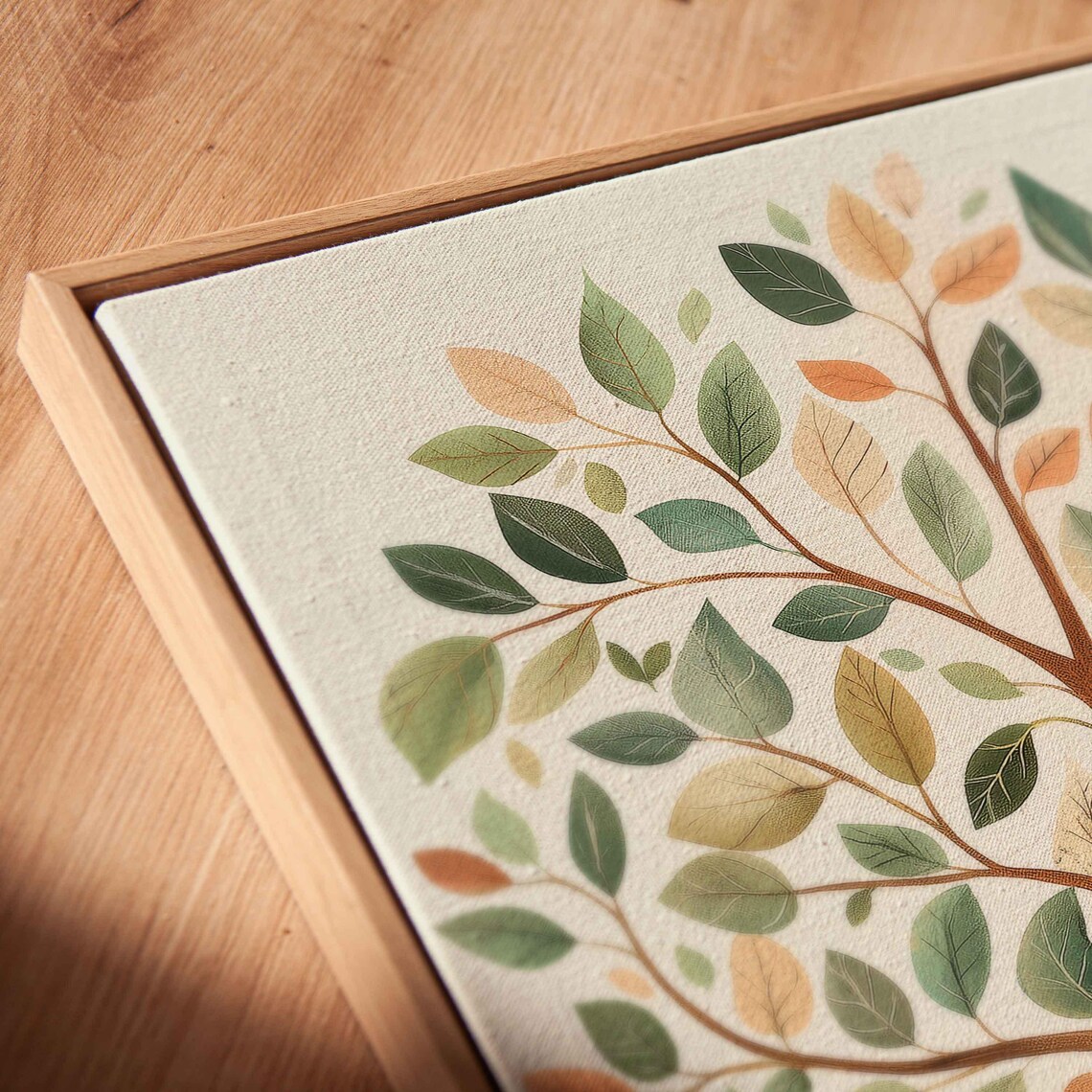 Tree Of Life Artwork Wall Art Print Vintage Design Earthy Pastels Symmetrical - Image 2