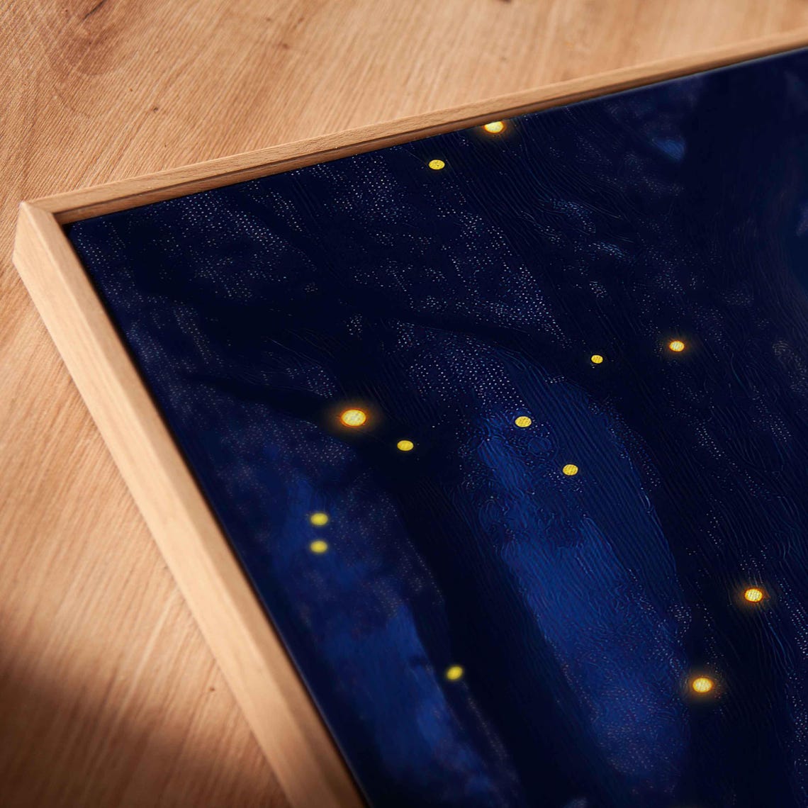 Magical Moonlit Forest Glade Engulfed With Fireflies Oil Wall Art Print Fantasy Nature Art Enchanted Trees Ready To Hang - Image 2