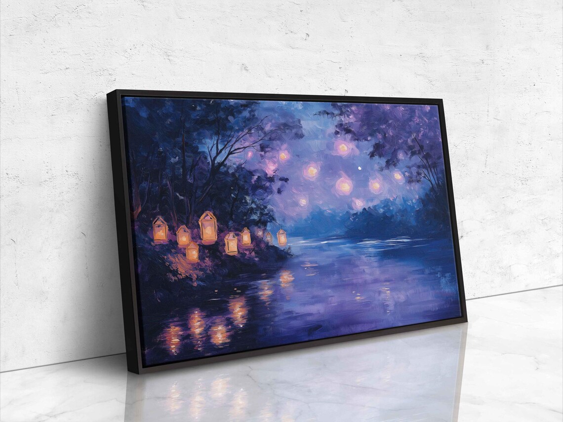 Magical Night Sky Over Lake, Twinkling Stars - Image 4