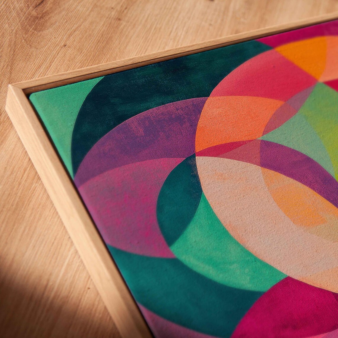 Interlocking Circles - Abstract Harmony Poster Print - Image 2