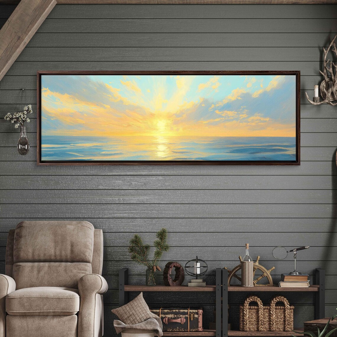 Vast Ocean Horizon Sunrise, Coastal Landscape - Image 3
