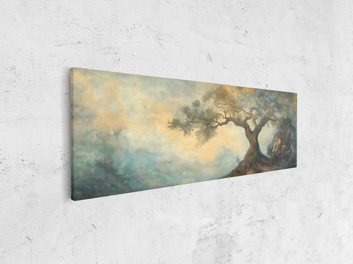 Tree Of Life Wall Art Print Enchanting Nature Scene Earthy Pastels Textured Design - Image 4