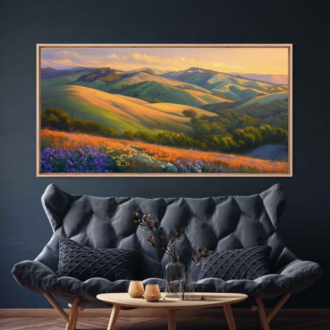 Rolling Hills Landscaping Art Print, Modern Landscape - Image 3