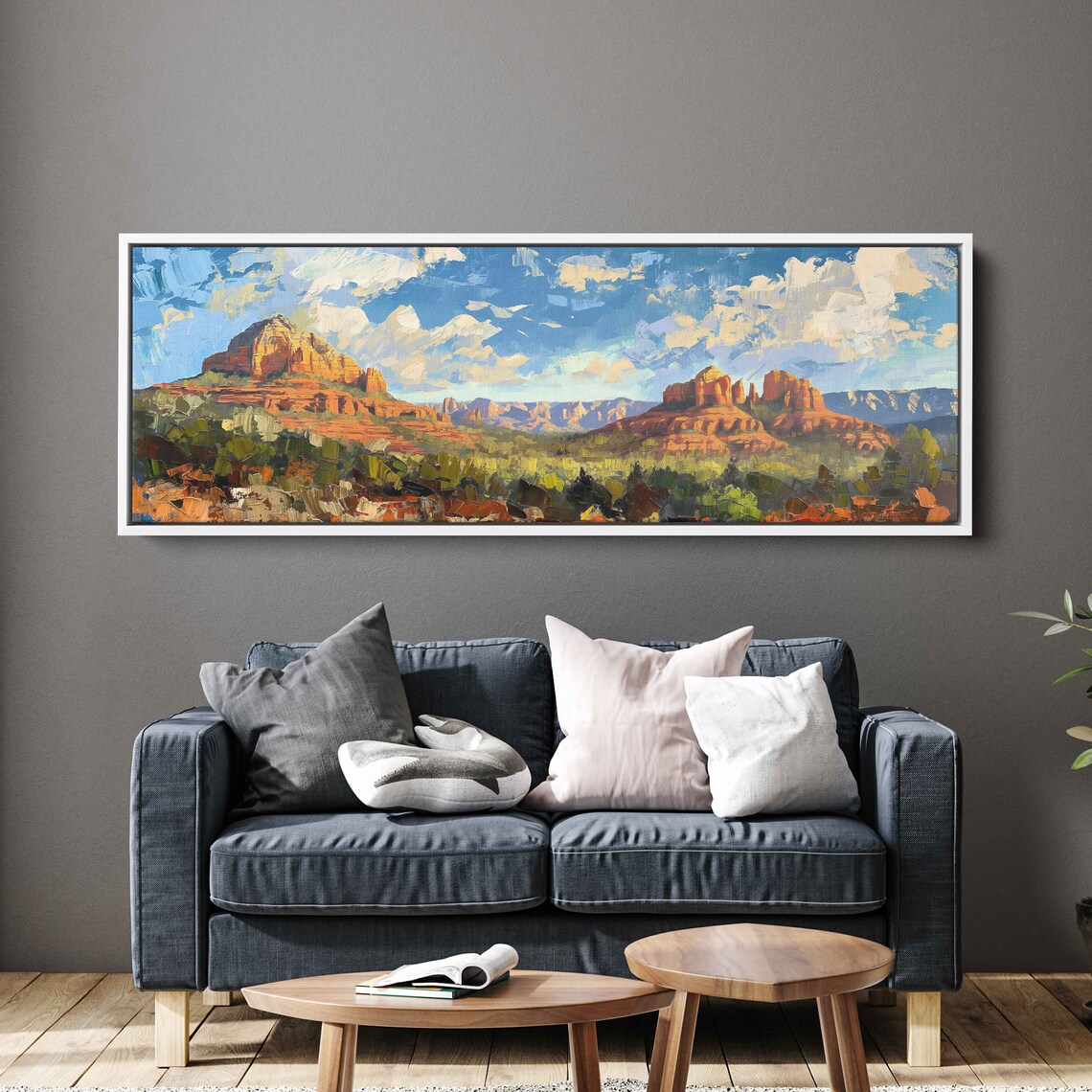 Sedona Red Rocks Impressionist Painting Desert Buttes Poster - Image 2