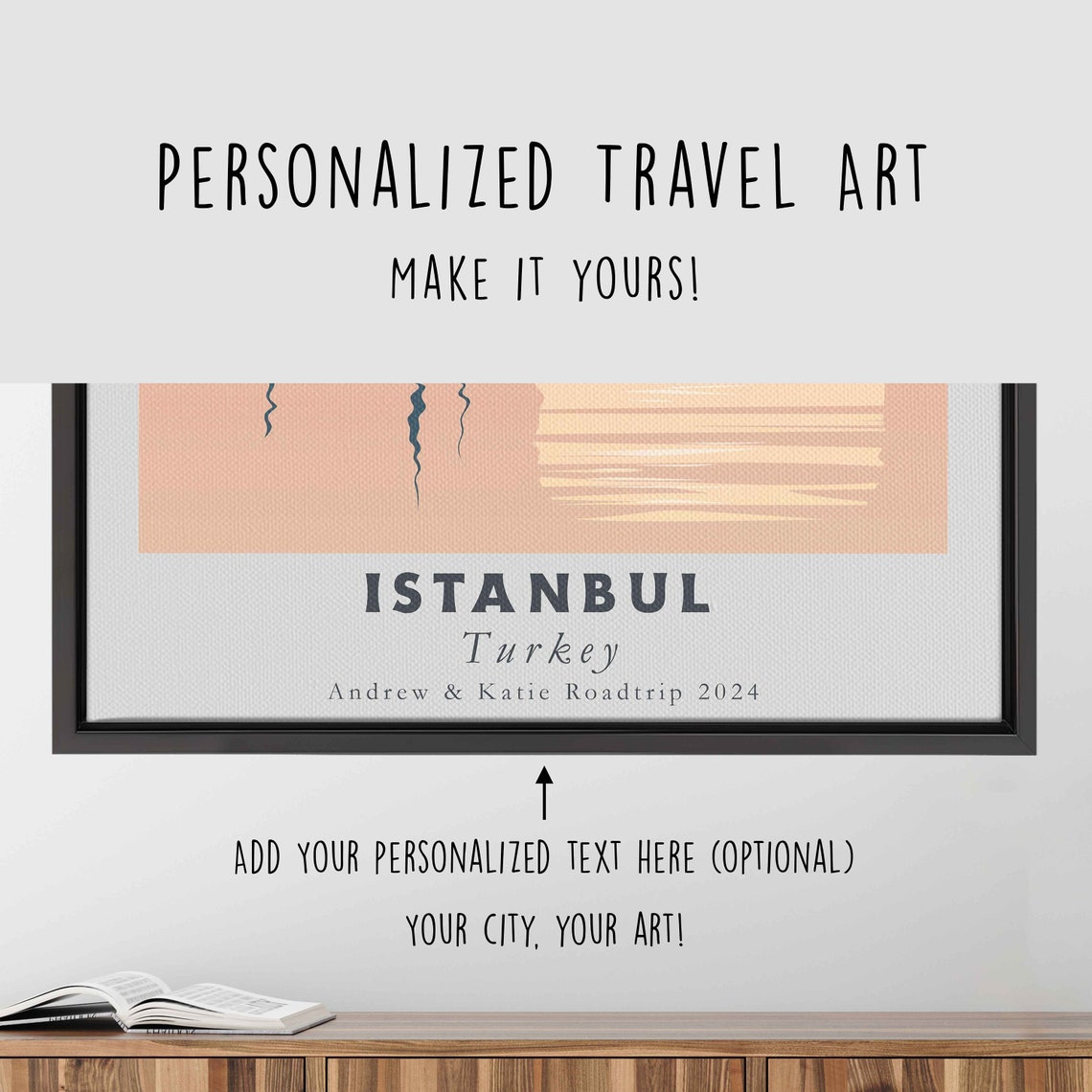 Istanbul Turkey Mosque Sunset Water Reflection Minimalist Art Poster - Image 4
