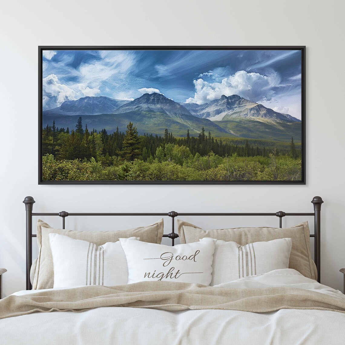 Icefields Parkway Canada National Park Arylic Wall Art Print Mountain Range Lush Forest Gift For Naturalist Ready To Hang - Image 3