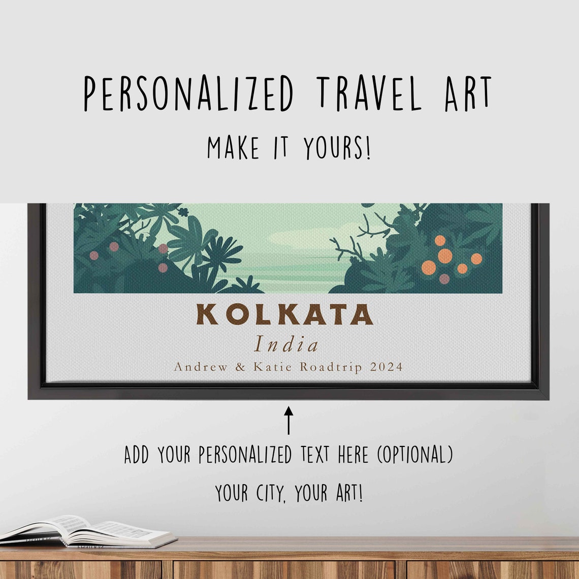 Kolkata India Colonial Cityscape Domed Temples River Sunset Poster - Image 4