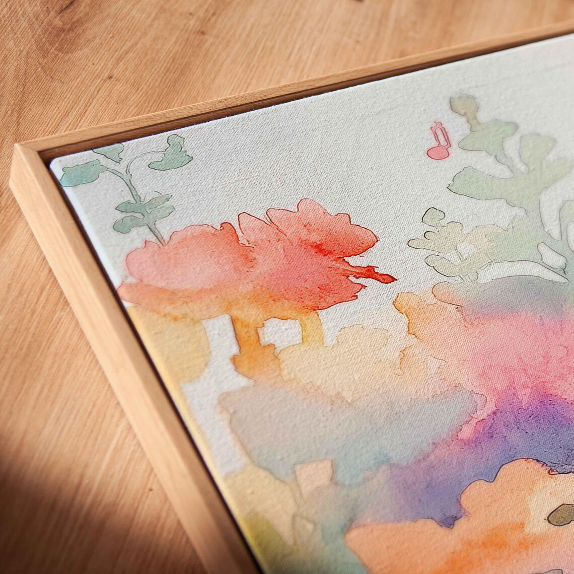 Child Playing Instrument, Dreamlike Garden Art Print - Image 2