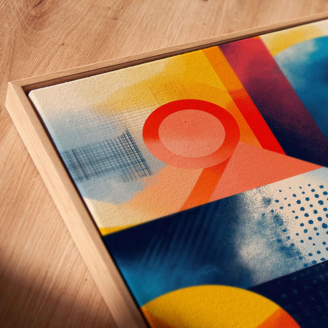 Vibrant Abstraction Wall Art Print Pop Art With Geometric Shapes Energetic Composition - Image 2