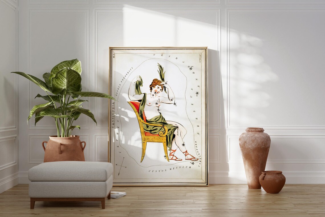 Cassiopeia Star Map, Modern Celestial Art Print - Image 3
