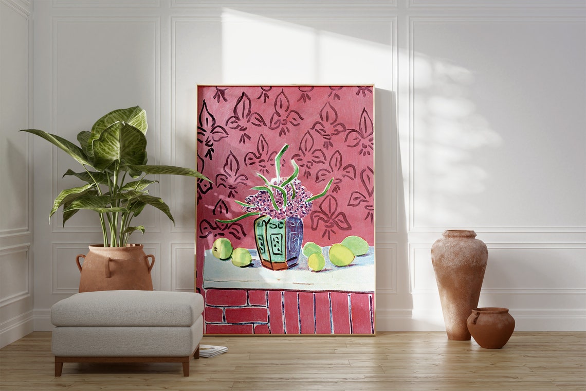 Henri Matisse Still Life With Lemons Print Red Still Art Poster Modern Wall Art Decor Minimalist Kitchen Print Bedroom Wall Art Gift - Image 3