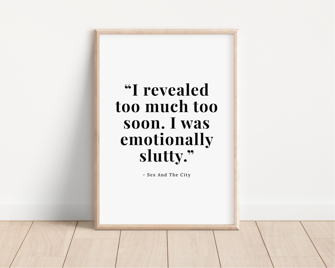 Sex and the City Quote Art Print, Film Wall Decor - Image 3