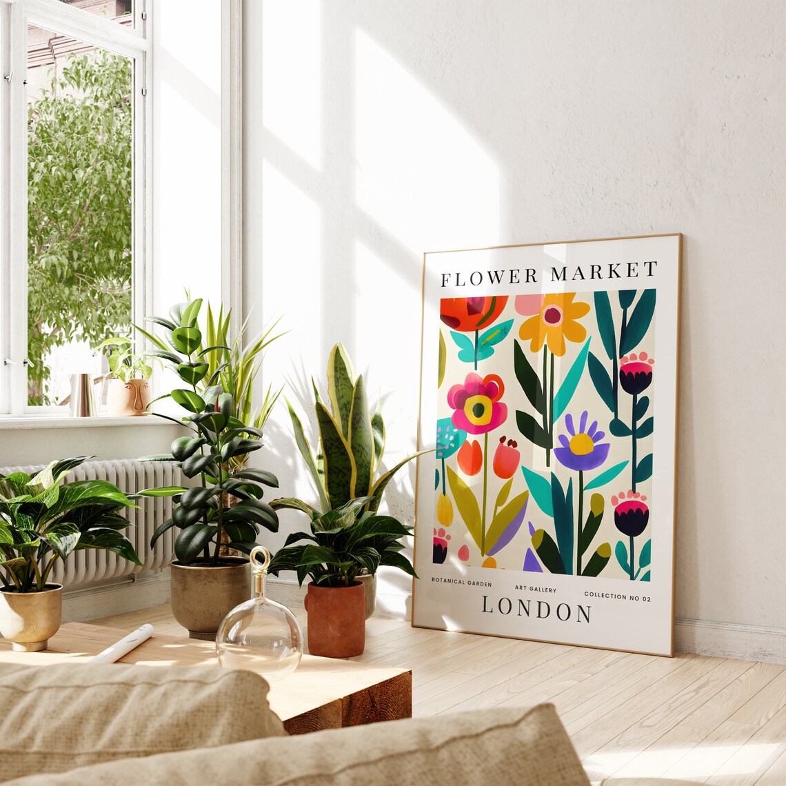 Flower Market London Colorful Botanical Floral Exhibition Poster - Image 4