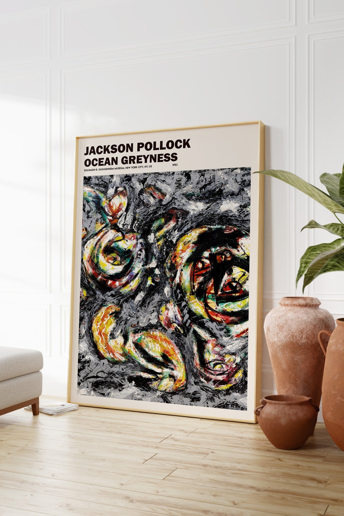 Jackson Pollock Ocean Greyness 1953 Abstract Expressionist Art Poster - Image 2
