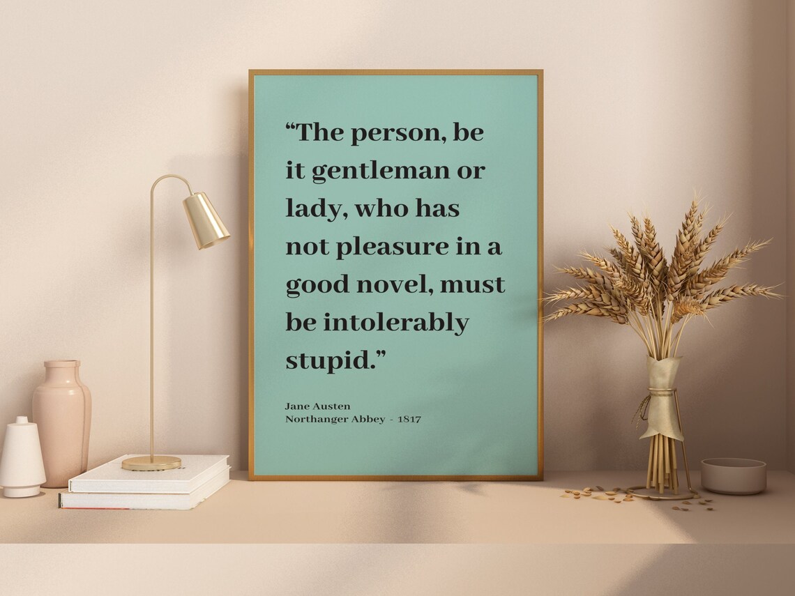 Jane Austen Minimalist Typography Poster Print - Image 3