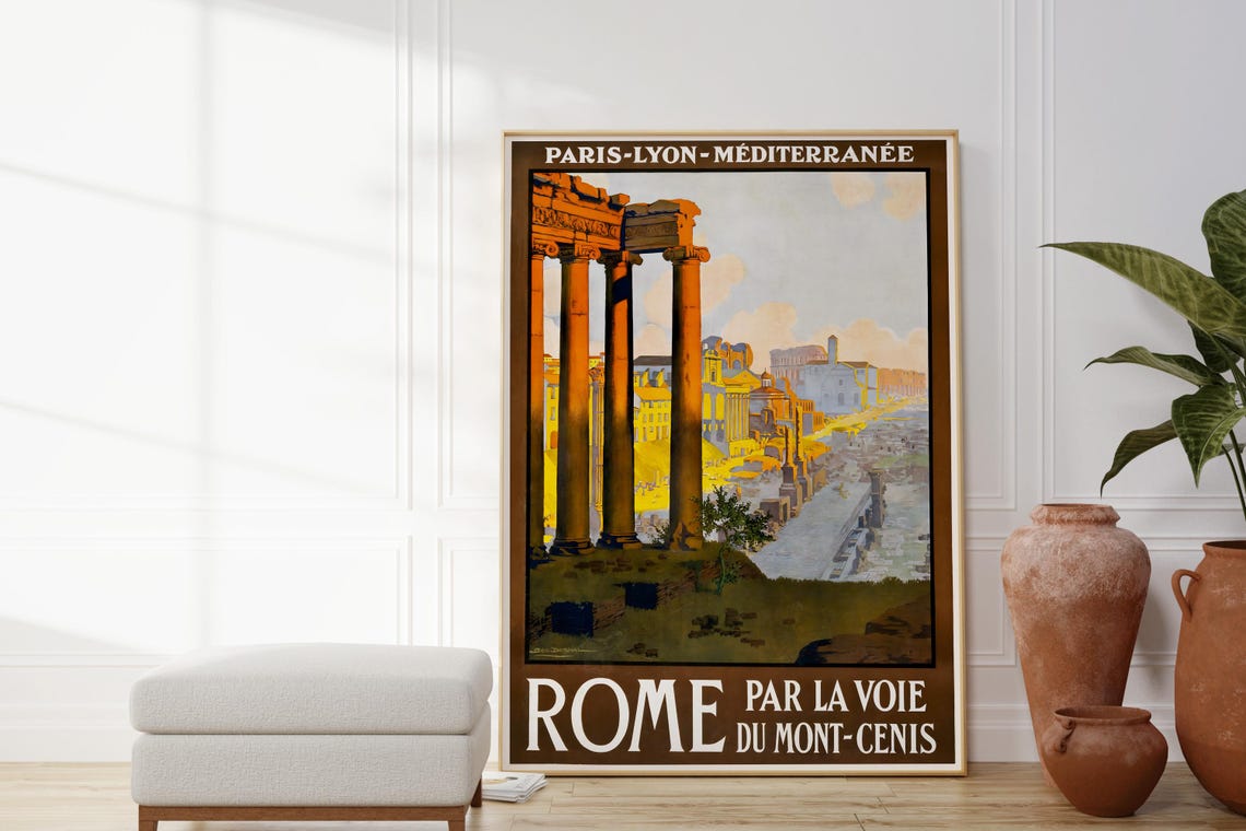 Rome Travel Print Classic Italian Landmarks Art Vintage Travel Poster Elegant Italian Decor Popular Capital City Artwork Travelers Gift - Image 4