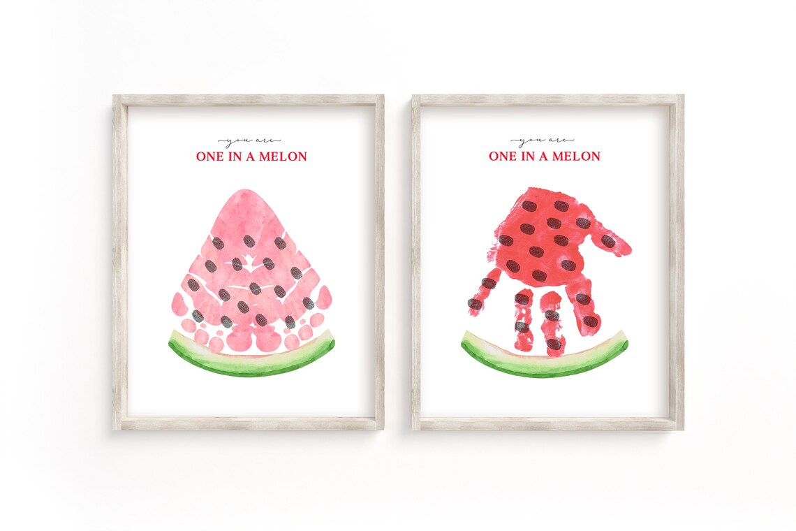 You Are One In A Melon Handprint Keepsake Art Print - Image 3