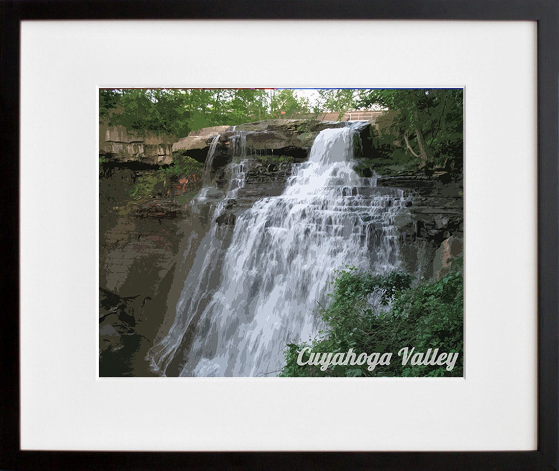 Cuyahoga Valley National Park Ohio Waterfall Scenic Travel Poster - Image 2