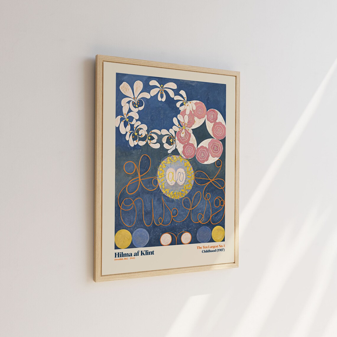Hilma af Klint The Ten Largest No 1 Childhood 1907 Blue Floral Poster - Image 4