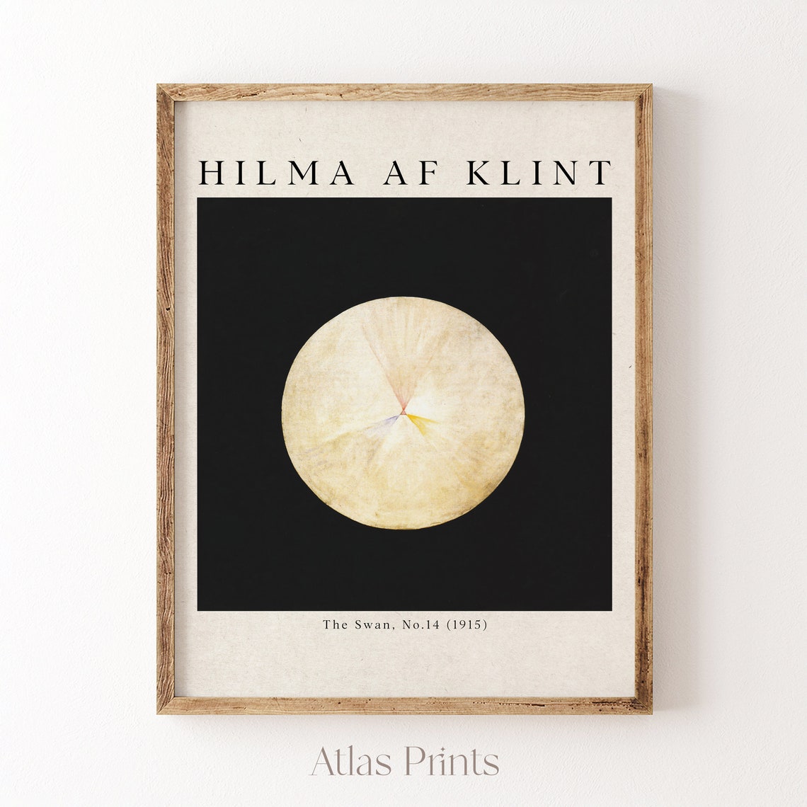 Hilma af Klint The Swan No 14 Pale Circle Black Canvas Poster