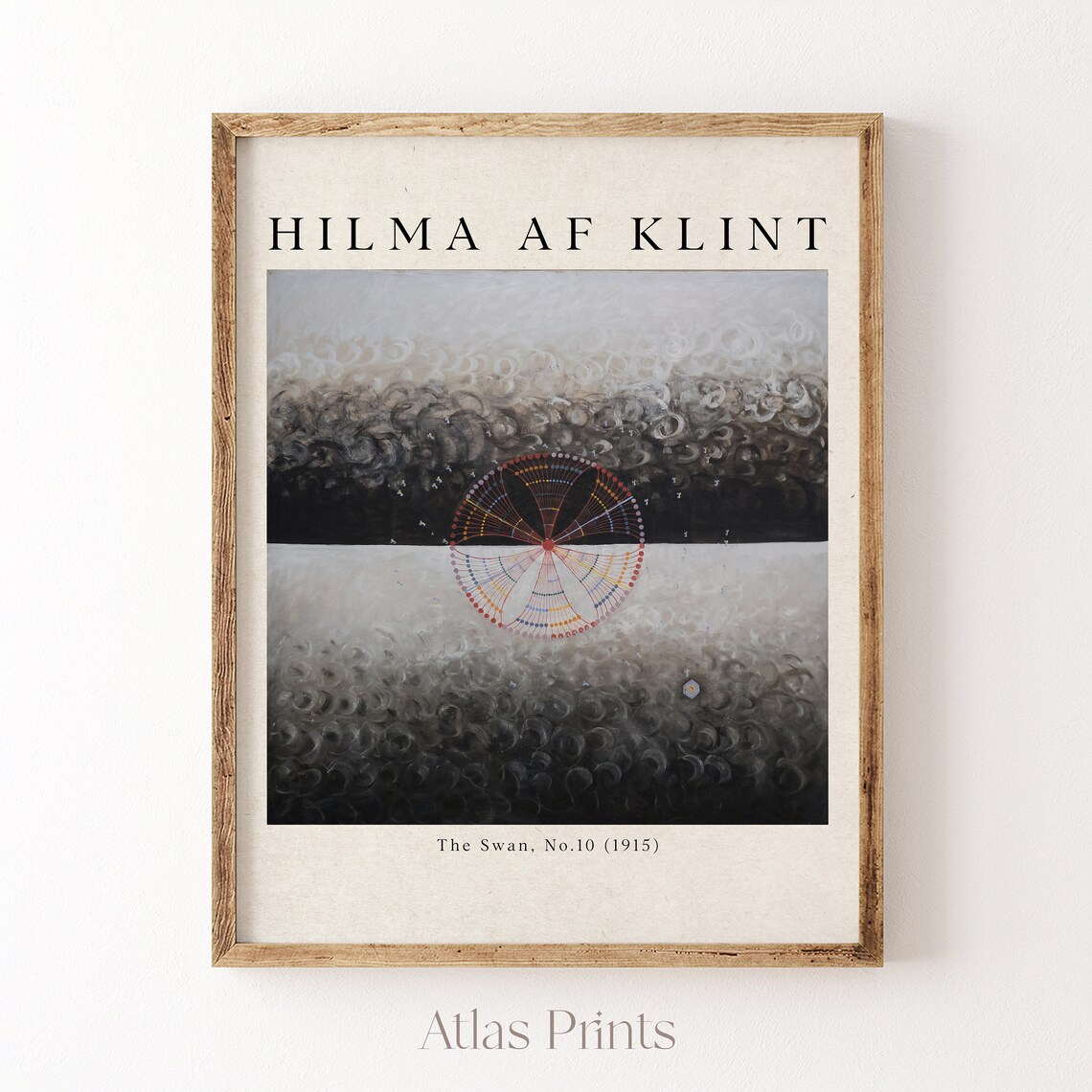 Hilma af Klint The Swan No 10 Circular Mandala Wheel Art Poster